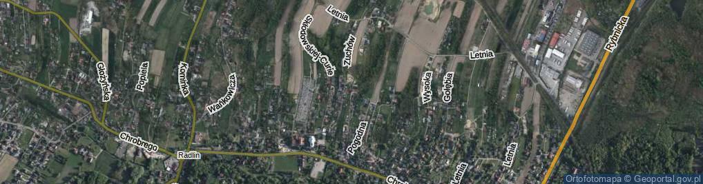 Zdjęcie satelitarne Zuchów ul.